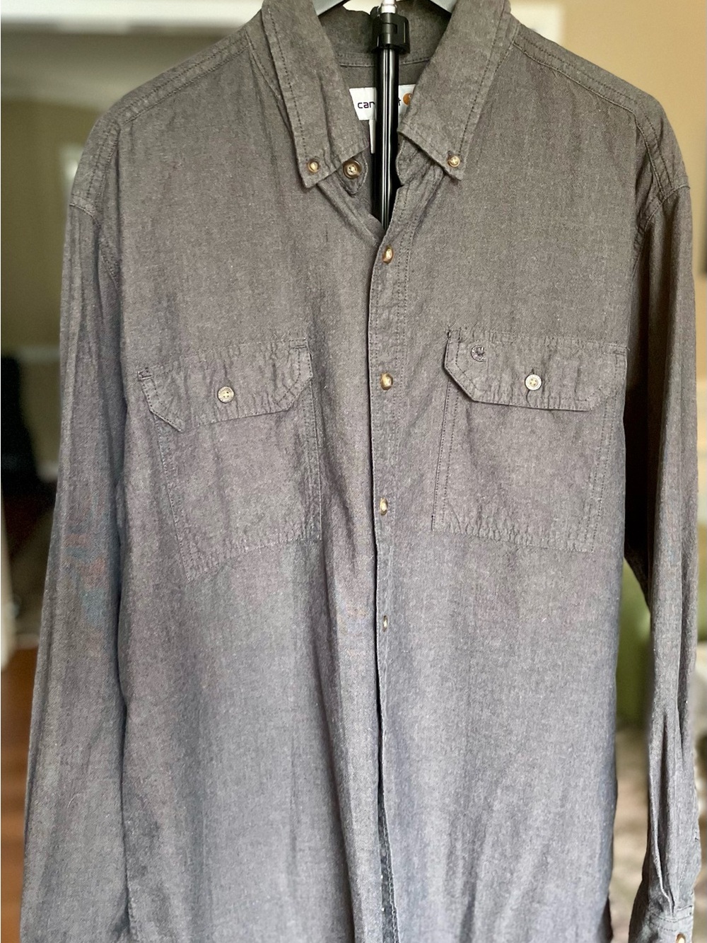 Carhartt Men’s XL Long-Sleeve Button-Down‎ Shirt - Gray